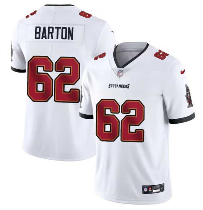 Men & Women & Youth Tampa Bay Buccaneers #62 Graham Barton White 2024 Draft Vapor Limited Stitched Jersey->tampa bay buccaneers->NFL Jersey